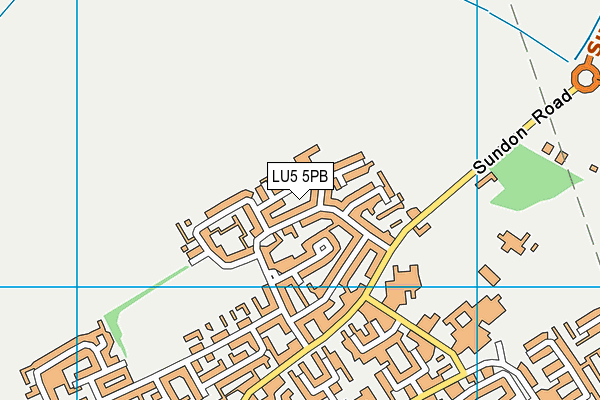 LU5 5PB map - OS VectorMap District (Ordnance Survey)
