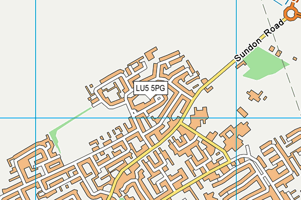 LU5 5PG map - OS VectorMap District (Ordnance Survey)
