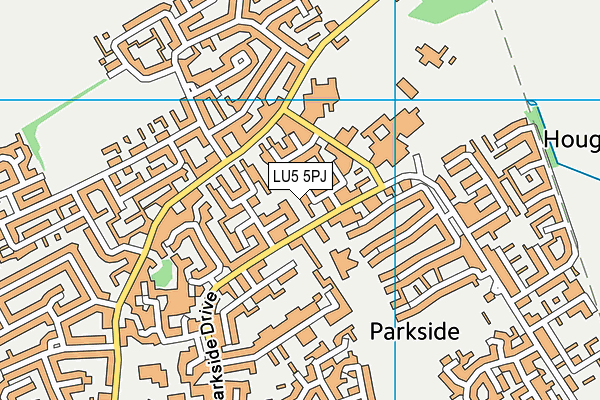LU5 5PJ map - OS VectorMap District (Ordnance Survey)