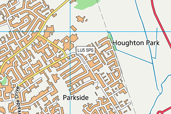 LU5 5PS map - OS VectorMap District (Ordnance Survey)