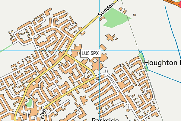Houstone School map (LU5 5PX) - OS VectorMap District (Ordnance Survey)