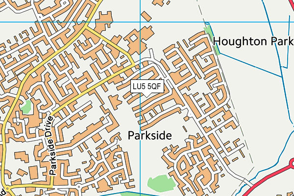 LU5 5QF map - OS VectorMap District (Ordnance Survey)