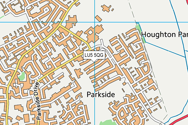 LU5 5QG map - OS VectorMap District (Ordnance Survey)