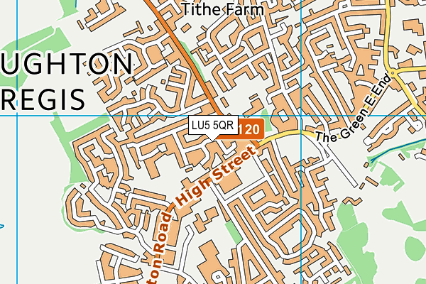 LU5 5QR map - OS VectorMap District (Ordnance Survey)