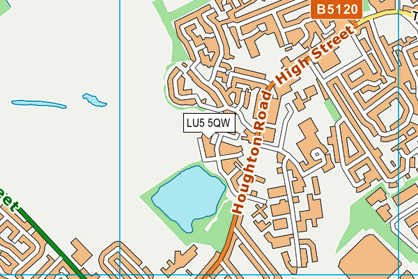 LU5 5QW map - OS VectorMap District (Ordnance Survey)