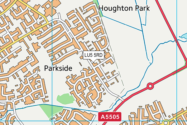 LU5 5RD map - OS VectorMap District (Ordnance Survey)