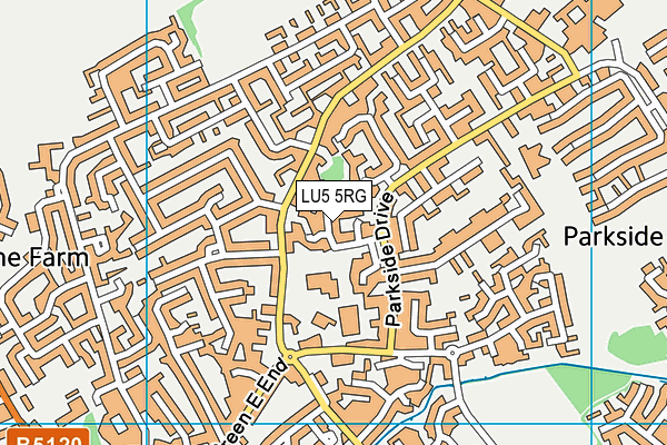 St Vincent's Catholic Primary School map (LU5 5RG) - OS VectorMap District (Ordnance Survey)