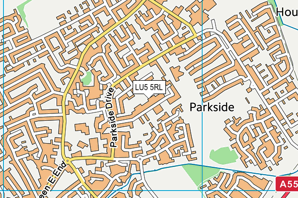 LU5 5RL map - OS VectorMap District (Ordnance Survey)