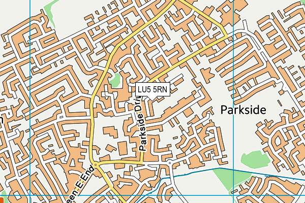 LU5 5RN map - OS VectorMap District (Ordnance Survey)