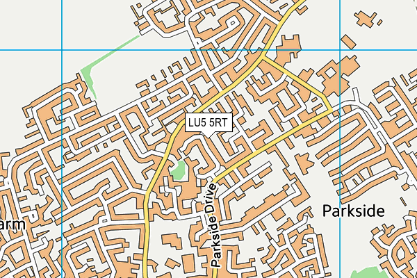 LU5 5RT map - OS VectorMap District (Ordnance Survey)