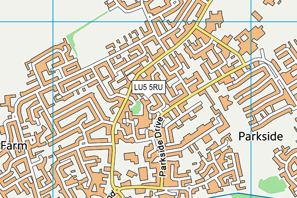 LU5 5RU map - OS VectorMap District (Ordnance Survey)