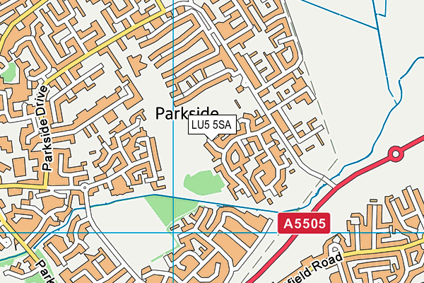 LU5 5SA map - OS VectorMap District (Ordnance Survey)