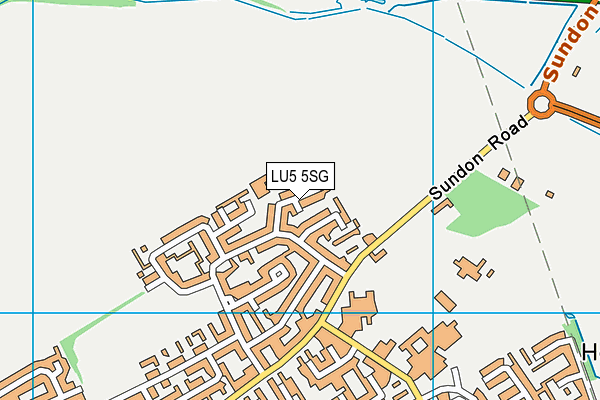 LU5 5SG map - OS VectorMap District (Ordnance Survey)