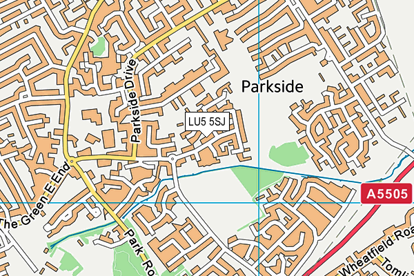 LU5 5SJ map - OS VectorMap District (Ordnance Survey)