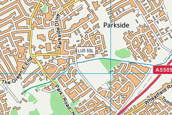 LU5 5SL map - OS VectorMap District (Ordnance Survey)
