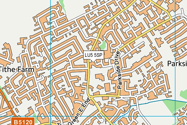 LU5 5SP map - OS VectorMap District (Ordnance Survey)