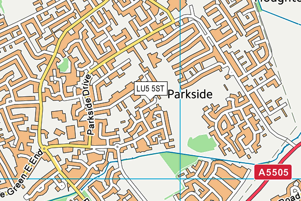 LU5 5ST map - OS VectorMap District (Ordnance Survey)