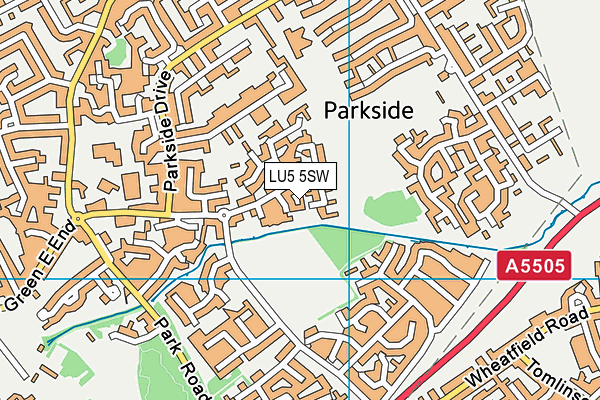 LU5 5SW map - OS VectorMap District (Ordnance Survey)