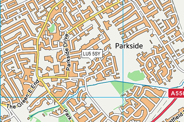 LU5 5SY map - OS VectorMap District (Ordnance Survey)