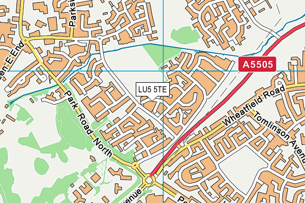LU5 5TE map - OS VectorMap District (Ordnance Survey)