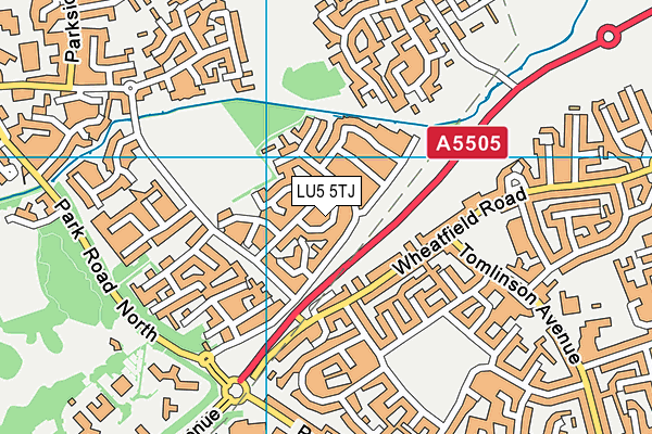 LU5 5TJ map - OS VectorMap District (Ordnance Survey)