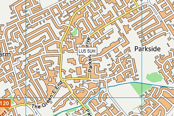 LU5 5UH map - OS VectorMap District (Ordnance Survey)