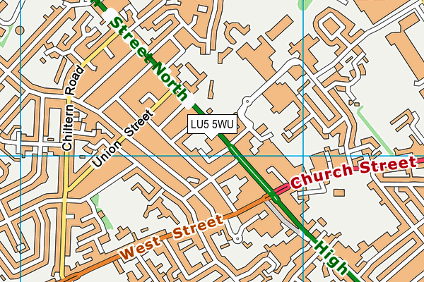 LU5 5WU map - OS VectorMap District (Ordnance Survey)