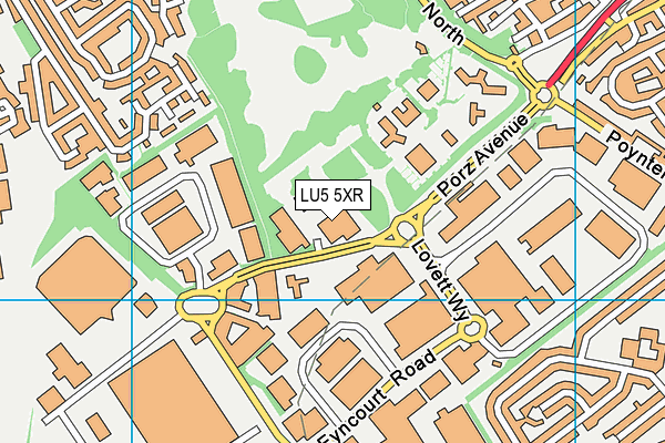 LU5 5XR map - OS VectorMap District (Ordnance Survey)