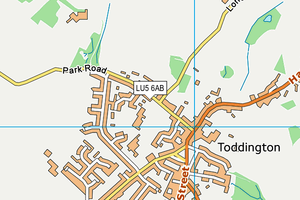 Parkfields Middle School map (LU5 6AB) - OS VectorMap District (Ordnance Survey)