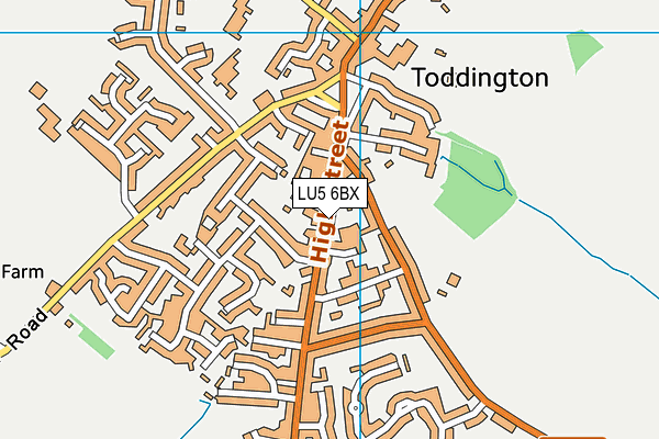 LU5 6BX map - OS VectorMap District (Ordnance Survey)