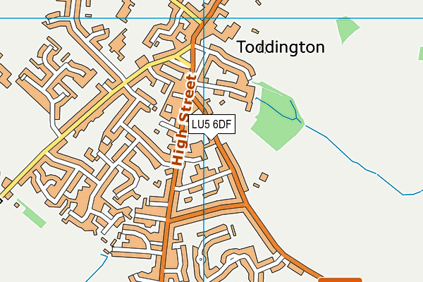 Toddington Recreation Ground map (LU5 6DF) - OS VectorMap District (Ordnance Survey)