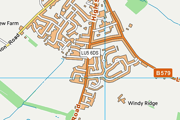 LU5 6DS map - OS VectorMap District (Ordnance Survey)