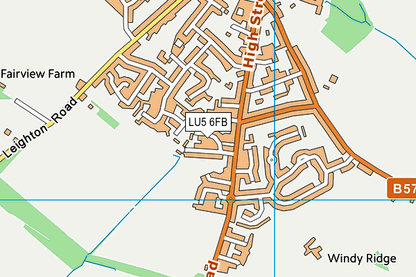 LU5 6FB map - OS VectorMap District (Ordnance Survey)