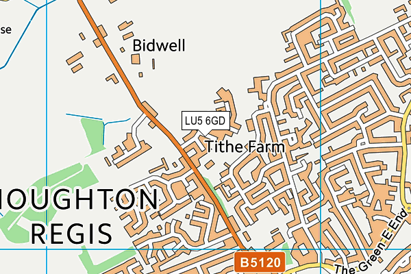 LU5 6GD map - OS VectorMap District (Ordnance Survey)