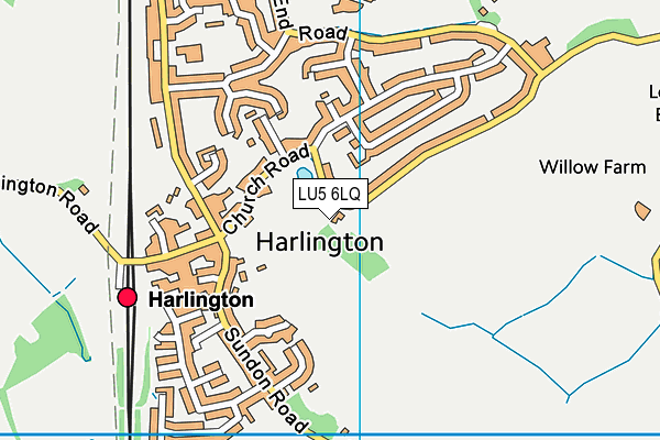 LU5 6LQ map - OS VectorMap District (Ordnance Survey)