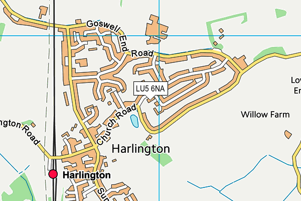 LU5 6NA map - OS VectorMap District (Ordnance Survey)