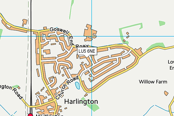 LU5 6NE map - OS VectorMap District (Ordnance Survey)