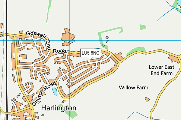 LU5 6NG map - OS VectorMap District (Ordnance Survey)