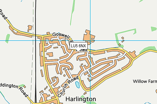 Harlington Upper School map (LU5 6NX) - OS VectorMap District (Ordnance Survey)
