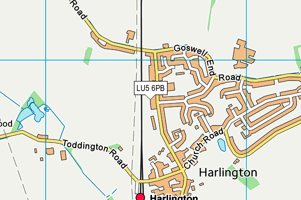 Harlington Manor Health Club (Closed) map (LU5 6PB) - OS VectorMap District (Ordnance Survey)