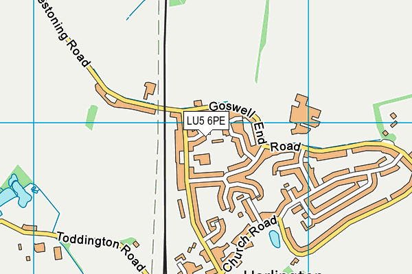 LU5 6PE map - OS VectorMap District (Ordnance Survey)