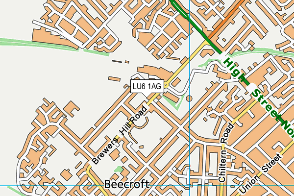 LU6 1AG map - OS VectorMap District (Ordnance Survey)