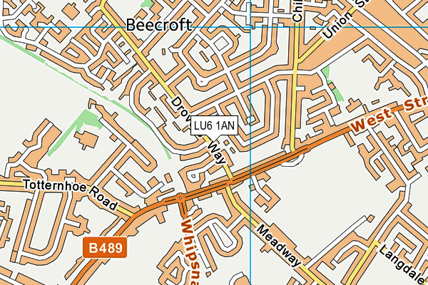 LU6 1AN map - OS VectorMap District (Ordnance Survey)
