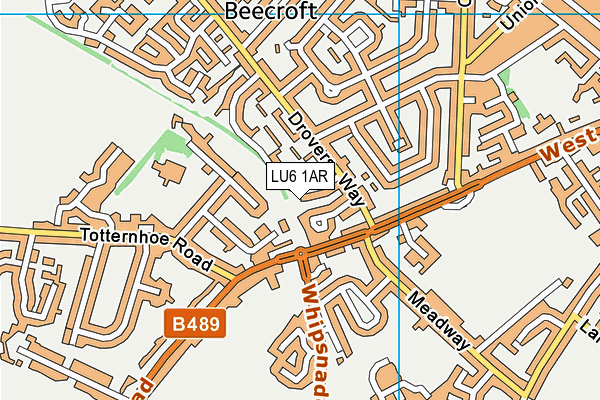 LU6 1AR map - OS VectorMap District (Ordnance Survey)