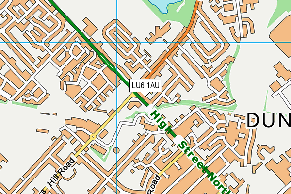 LU6 1AU map - OS VectorMap District (Ordnance Survey)