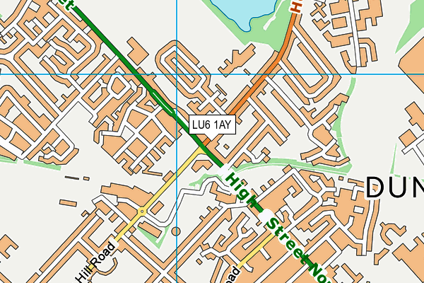 LU6 1AY map - OS VectorMap District (Ordnance Survey)