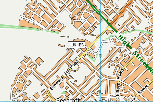 Creasey Park Community Football Centre map (LU6 1BB) - OS VectorMap District (Ordnance Survey)