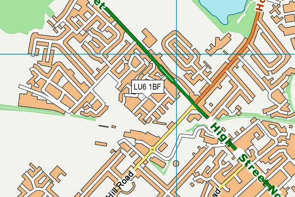 LU6 1BF map - OS VectorMap District (Ordnance Survey)