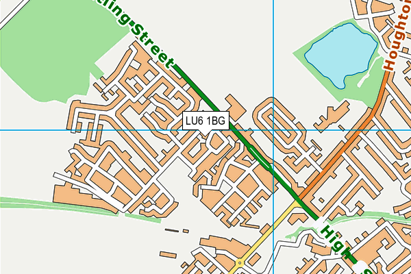 LU6 1BG map - OS VectorMap District (Ordnance Survey)