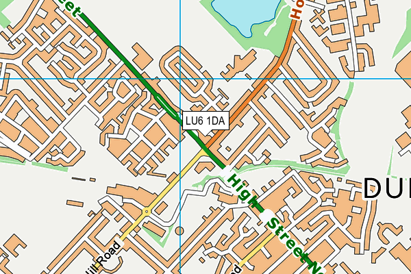 LU6 1DA map - OS VectorMap District (Ordnance Survey)